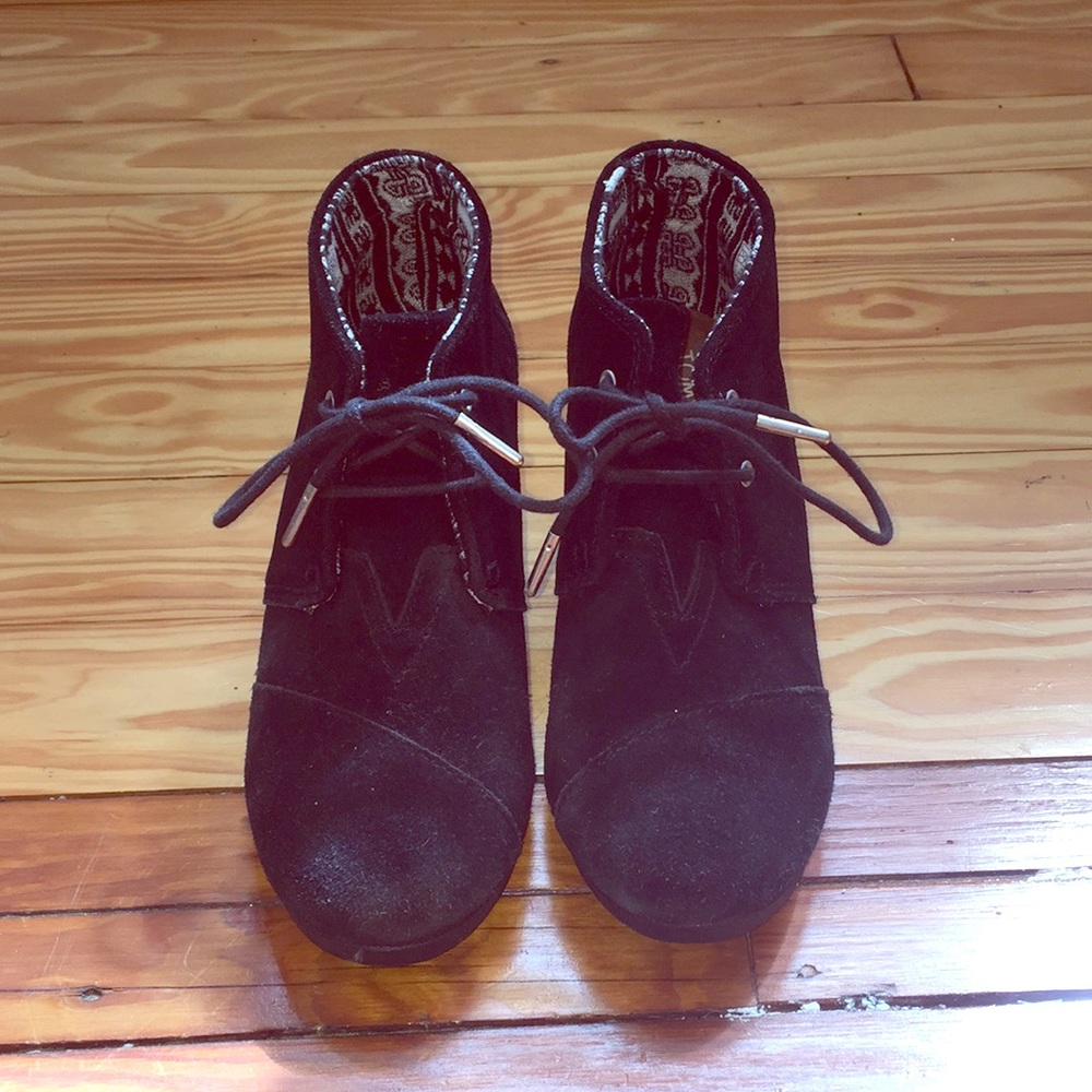 Black toms booties